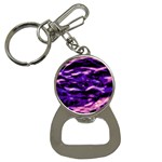 Purple  Waves Abstract Series No1 Bottle Opener Key Chain