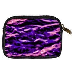 Purple  Waves Abstract Series No1 Digital Camera Leather Case from ArtsNow.com Back
