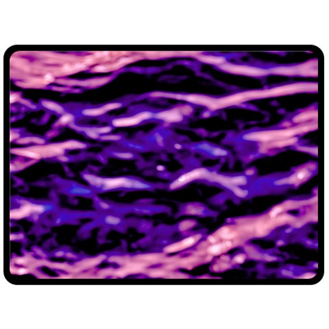 Purple  Waves Abstract Series No1 Fleece Blanket (Large)  from ArtsNow.com 80 x60  Blanket Front