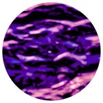 Purple  Waves Abstract Series No1 Round Trivet