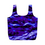 Purple  Waves Abstract Series No2 Full Print Recycle Bag (M)