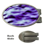 Purple  Waves Abstract Series No3 Money Clips (Oval) 