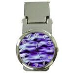 Purple  Waves Abstract Series No3 Money Clip Watches
