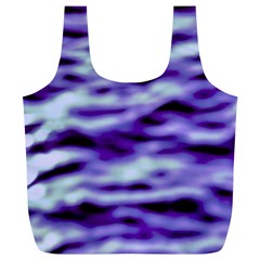 Purple  Waves Abstract Series No3 Full Print Recycle Bag (XL) from ArtsNow.com Front
