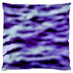 Purple  Waves Abstract Series No3 Large Flano Cushion Case (One Side)