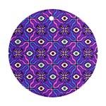 Abstract Illustration With Eyes Round Ornament (Two Sides)