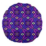 Abstract Illustration With Eyes Large 18  Premium Round Cushions
