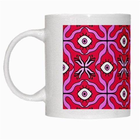 Abstract Illustration With Eyes White Mugs from ArtsNow.com Left