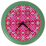 Abstract Illustration With Eyes Color Wall Clock