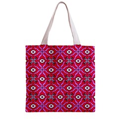 Abstract Illustration With Eyes Zipper Grocery Tote Bag from ArtsNow.com Back