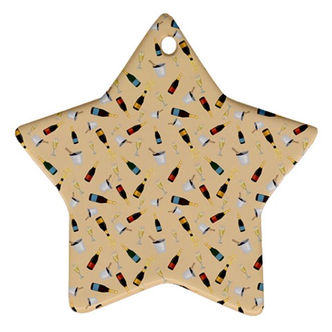 Festive Champagne Ornament (Star) from ArtsNow.com Front