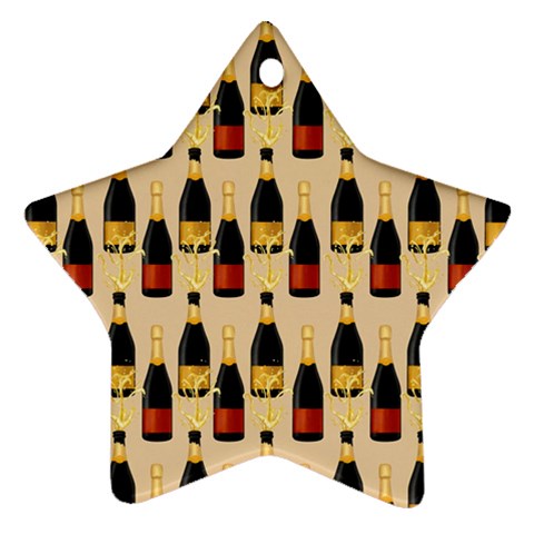 Champagne For The Holiday Star Ornament (Two Sides) from ArtsNow.com Front