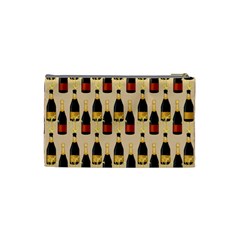 Champagne For The Holiday Cosmetic Bag (Small) from ArtsNow.com Back