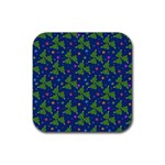 Christmas Trees Rubber Coaster (Square)