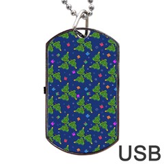Christmas Trees Dog Tag USB Flash (Two Sides) from ArtsNow.com Front