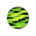 Green  Waves Abstract Series No12 Magnet 3  (Round)