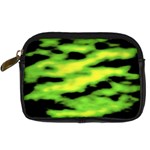 Green  Waves Abstract Series No12 Digital Camera Leather Case