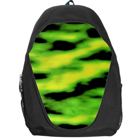 Green  Waves Abstract Series No12 Backpack Bag from ArtsNow.com Front