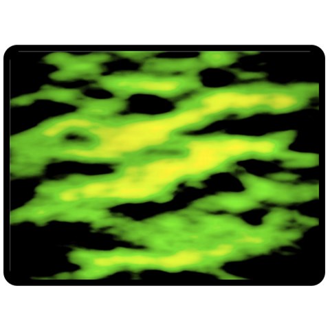Green  Waves Abstract Series No12 Double Sided Fleece Blanket (Large)  from ArtsNow.com 80 x60  Blanket Front