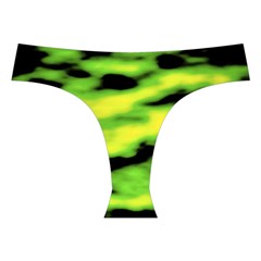 Green  Waves Abstract Series No12 Cross Back Hipster Bikini Set from ArtsNow.com Front Under