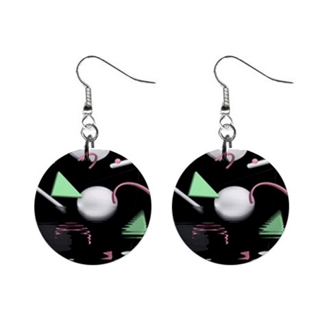 Digitalart Mini Button Earrings from ArtsNow.com Front