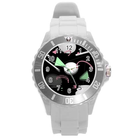 Digitalart Round Plastic Sport Watch (L) from ArtsNow.com Front