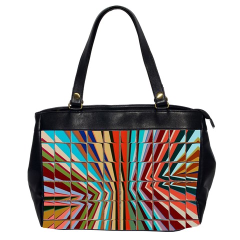 Digital Illusion Oversize Office Handbag (2 Sides) from ArtsNow.com Front