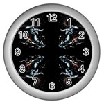 Digital Illusion Wall Clock (Silver)