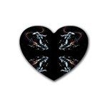 Digital Illusion Rubber Heart Coaster (4 pack)
