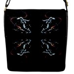 Digital Illusion Flap Closure Messenger Bag (S)