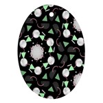 Digital Illusion Oval Ornament (Two Sides)