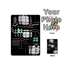 Digital Illusion Playing Cards 54 Designs (Mini) from ArtsNow.com Front - Spade3