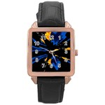 Digital Illusion Rose Gold Leather Watch 