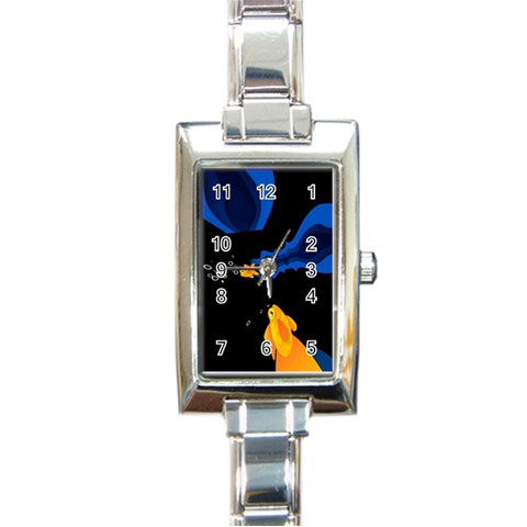 Digital Illusion Rectangle Italian Charm Watch from ArtsNow.com Front