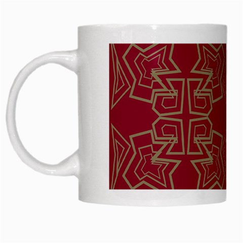 Abstract pattern geometric backgrounds   White Mugs from ArtsNow.com Left