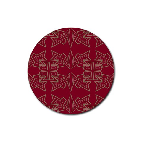 Abstract pattern geometric backgrounds   Rubber Coaster (Round) from ArtsNow.com Front