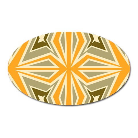 Abstract pattern geometric backgrounds   Oval Magnet from ArtsNow.com Front