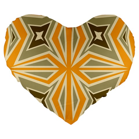 Abstract pattern geometric backgrounds   Large 19  Premium Heart Shape Cushions from ArtsNow.com Front