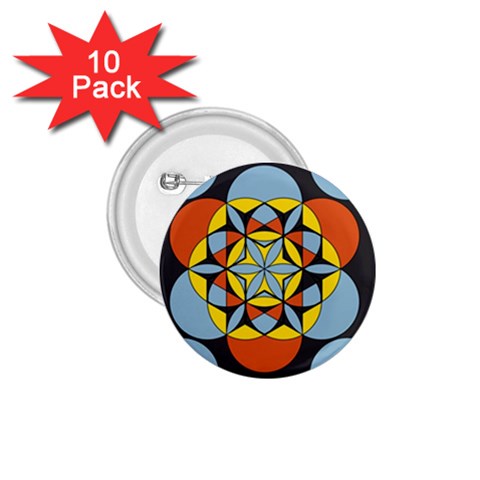 Abstract pattern geometric backgrounds   1.75  Buttons (10 pack) from ArtsNow.com Front