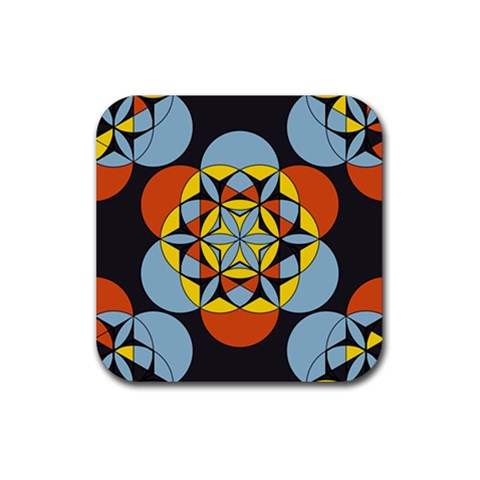 Abstract pattern geometric backgrounds   Rubber Coaster (Square) from ArtsNow.com Front