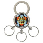Abstract pattern geometric backgrounds   3-Ring Key Chain