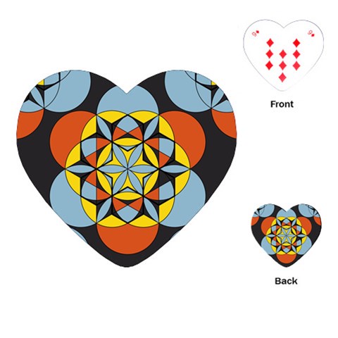 Abstract pattern geometric backgrounds   Playing Cards Single Design (Heart) from ArtsNow.com Front