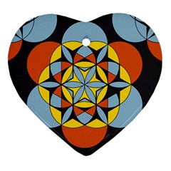 Abstract pattern geometric backgrounds   Heart Ornament (Two Sides) from ArtsNow.com Back