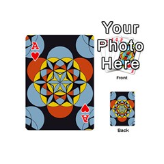 Ace Abstract pattern geometric backgrounds   Playing Cards 54 Designs (Mini) from ArtsNow.com Front - HeartA