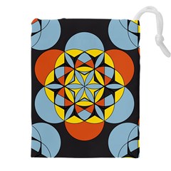 Abstract pattern geometric backgrounds   Drawstring Pouch (5XL) from ArtsNow.com Front