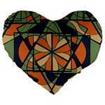 Abstract pattern geometric backgrounds   Large 19  Premium Heart Shape Cushions