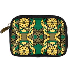 Abstract pattern geometric backgrounds   Digital Camera Leather Case from ArtsNow.com Front