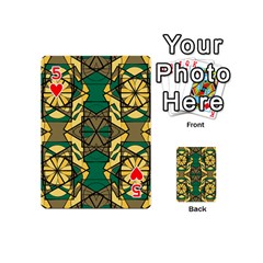 Abstract pattern geometric backgrounds   Playing Cards 54 Designs (Mini) from ArtsNow.com Front - Heart5