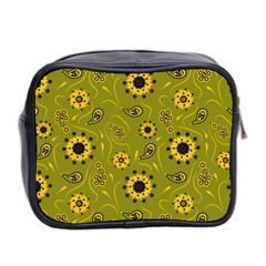 Floral pattern paisley style  Mini Toiletries Bag (Two Sides) from ArtsNow.com Back