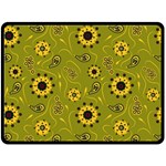 Floral pattern paisley style  Double Sided Fleece Blanket (Large) 